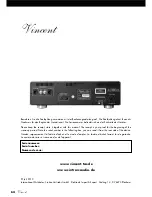 Preview for 64 page of VINCENT CD-S8 Instructions For Use Manual