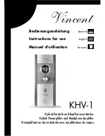 VINCENT KHV-1 Instructions For Use Manual preview