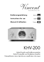 VINCENT KHV-200 Instructions For Use Manual preview