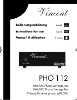 VINCENT PHO-112 Instructions For Use Manual preview