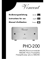 Preview for 1 page of VINCENT PHO-200 Instructions For Use Manual