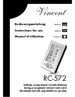 Preview for 1 page of VINCENT RCA-572 Instructions For Use Manual