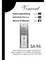 VINCENT SA-96 Instructions For Use Manual preview