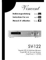 Preview for 1 page of VINCENT SV-122 Instructions For Use Manual