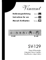 Preview for 1 page of VINCENT SV-129 Instructions For Use Manual