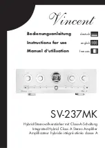 Preview for 1 page of VINCENT SV-237MK Instructions For Use Manual