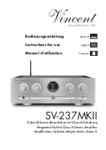 VINCENT SV-237MKII Instructions For Use Manual preview