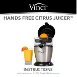 Preview for 1 page of VINCI HANDS FREE CITRUS JUICER Instructions Manual