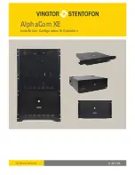 Предварительный просмотр 1 страницы Vingtor Stentofon AlphaCom XE Series Installation, Configuration & Operation