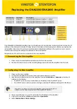 Предварительный просмотр 1 страницы Vingtor Stentofon ENA2200 Replacing