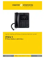 Vingtor Stentofon ITSV-1 Quick Installation And Configuration Manual preview