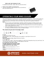 Preview for 12 page of Vinotemp element EL-100WBC-TS Owner'S Manual