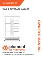 Vinotemp ELEMENT EL-142SDST Owner'S Manual preview