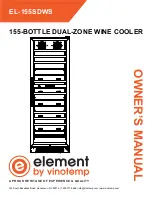 Vinotemp element EL-155SDWS Owner'S Manual preview