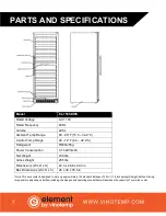 Preview for 7 page of Vinotemp element EL-155SDWS Owner'S Manual