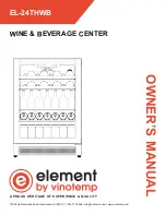 Vinotemp element EL-24THWB Owner'S Manual preview