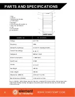 Preview for 8 page of Vinotemp Element EL-300DSWL Owner'S Manual