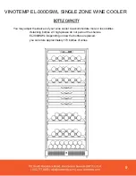 Preview for 9 page of Vinotemp Element EL-300DSWL Owner'S Manual