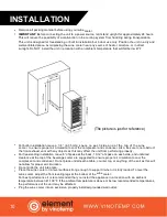 Preview for 10 page of Vinotemp Element EL-300DSWL Owner'S Manual