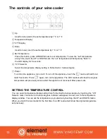 Preview for 12 page of Vinotemp Element EL-300DSWL Owner'S Manual