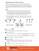 Preview for 12 page of Vinotemp Element EL-32COMM-B Owner'S Manual