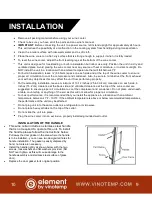 Preview for 10 page of Vinotemp Element EL-36TD180 Owner'S Manual