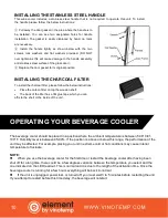 Preview for 10 page of Vinotemp element EL-40WCBC Owner'S Manual