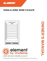 Preview for 1 page of Vinotemp element EL-40WCST Owner'S Manual