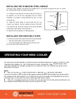 Preview for 10 page of Vinotemp element EL-40WCST Owner'S Manual