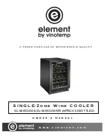 Vinotemp element EL-54WCGM Owner'S Manual preview