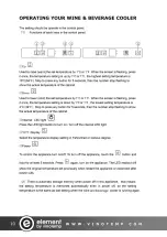 Предварительный просмотр 10 страницы Vinotemp Element EL-BWC102-02 Owner'S Manual