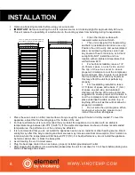 Предварительный просмотр 8 страницы Vinotemp Element EL-BWC108-SS Owner'S Manual