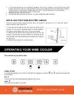 Preview for 9 page of Vinotemp element EL-WCU113-03 Owner'S Manual