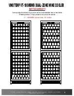 Preview for 9 page of Vinotemp element VT-100MBWB Owner'S Manual