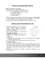 Preview for 9 page of Vinotemp VT-12TEDS-2Z Owner'S Manual