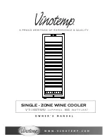 Vinotemp VT-165TSRV Owner'S Manual preview