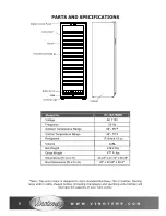 Preview for 8 page of Vinotemp VT-165TSRV Owner'S Manual