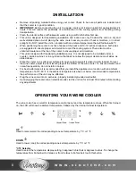 Предварительный просмотр 8 страницы Vinotemp VT-18PTED - 2Z Owner'S Manual