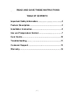 Preview for 2 page of Vinotemp WINE-MATE VINO-2500SSW Installation, Operation & Care Manual