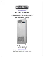 Preview for 1 page of Vinotemp WINE-MATE WM-1500SSW Installation, Operation & Care Manual