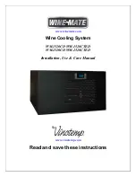 Preview for 1 page of Vinotemp WINE-MATE WM-1520CD Installation, Use & Care Manual