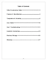 Preview for 3 page of Vinotemp WINE-MATE WM-2500SSLWC Operation Care Installation Manual