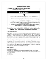 Preview for 16 page of Vinotemp WINE-MATE WM-2500SSLWC Operation Care Installation Manual