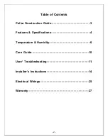 Preview for 3 page of Vinotemp WINE-MATE WM-2500SSO Operation Care Installation Manual