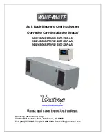 Vinotemp WINE-MATE WM-2500SSR Operation Care Installation Manual предпросмотр