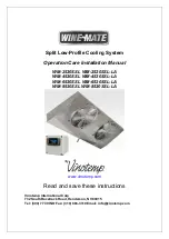 Preview for 1 page of Vinotemp WINE-MATE WM-2520SSL Operation Care Installation Manual