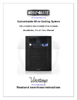 Vinotemp Wine-Mate WM-4510HZD Installation, Use & Care Manual preview