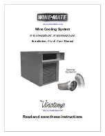 Preview for 1 page of Vinotemp WINE-MATE WM-6500D-DE Installation, Use & Care Manual