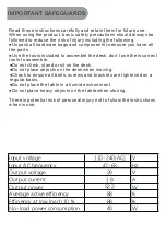 Preview for 2 page of Vinsetto 920-072V81 Assembly & Instruction Manual