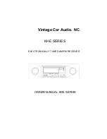 Vintage Car Audio KHE SERIES Owner'S Manual preview